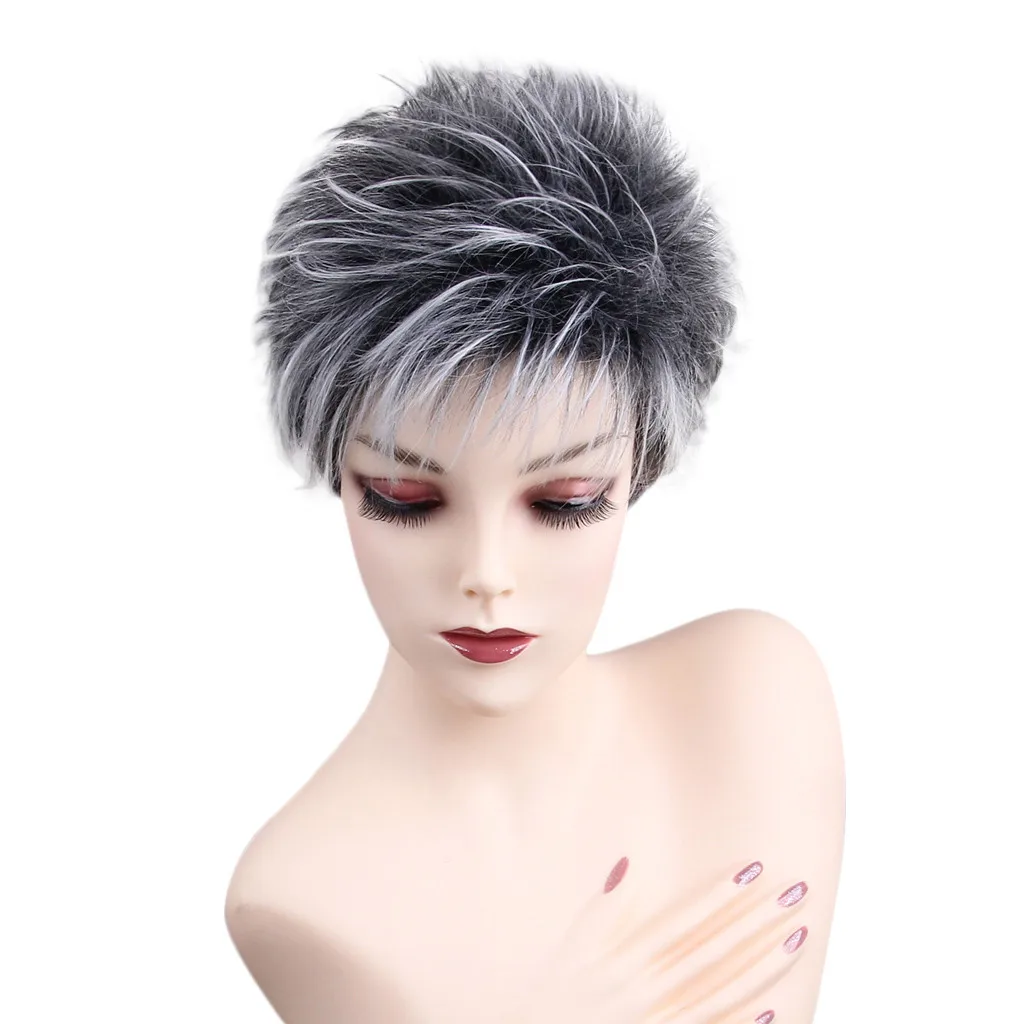 Women Lady Fashion Sexy Black Women Short Styling Cool Wig High Temperature Wire No Lcae Peluca Perruque Gift Dropshipping Women Lady Fashion Sexy Black Women Short Styling Cool Wig High Temperature Wire No Lcae Peluca Perruque Gift Dropshipping