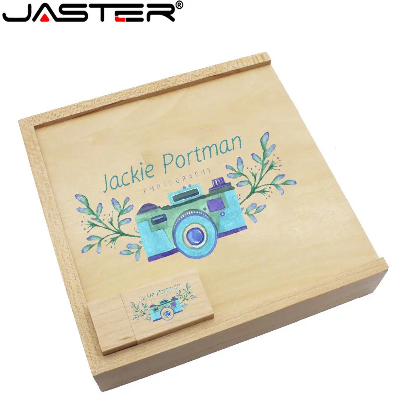 JASTER деревянная ручка для фотоальбома usb + коробка флэш накопитель U диск Флешка 8