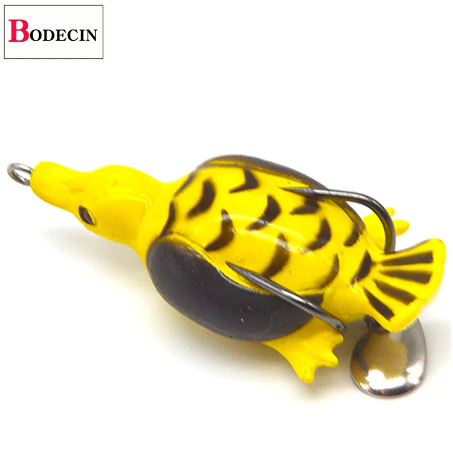Soft Plastic Snakehead Jump Frog Lures Bass Topwater Swimbait 1PCS Duck Tube Artificial Bait Salt Water Fishing Lures China Sea (7)
