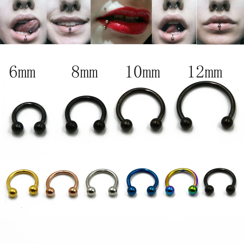 Piercing Titan Hufeisen schwarz Ring Nase Bauch Lippe Augenbrauen Nippel Septum Piercing Titan Hufeisen schwarz Ring Nase Bauch Lippe Augenbrauen Nippel Septum