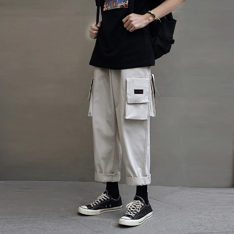 

Summer New Youth Pop Casual Loose Large Code A Hundred Take Overalls Big Pocket Multi-color Joggers Streetwear