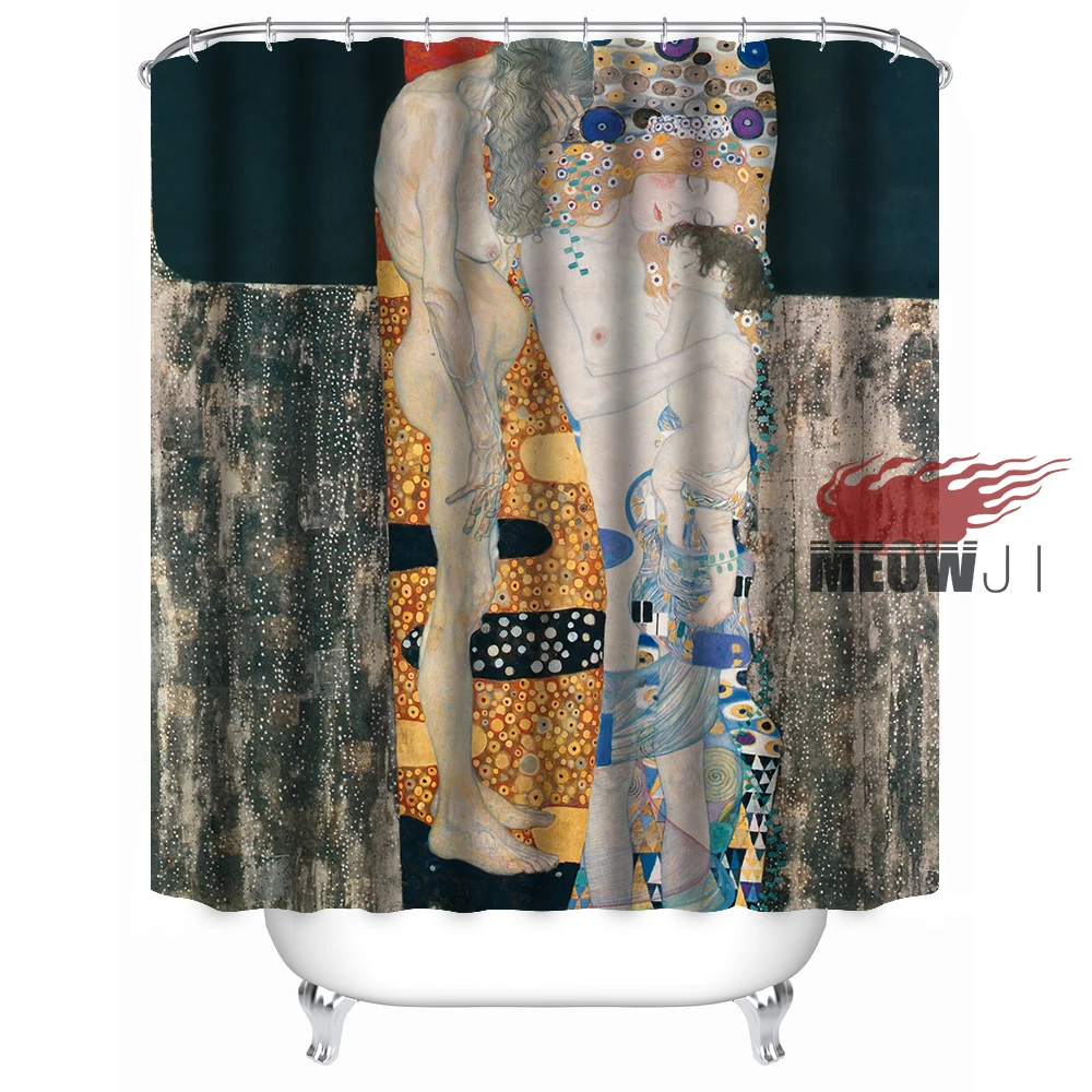 Art European luxury oil painting Vintage custom Shower Curtain Bathroom