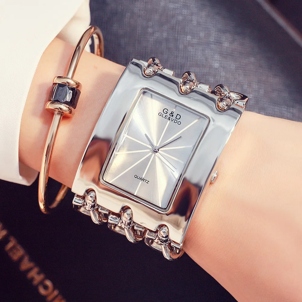 G & D женские наручные часы серебряные кварцевые Relogio Feminino Reloj Mujer лучший бренд