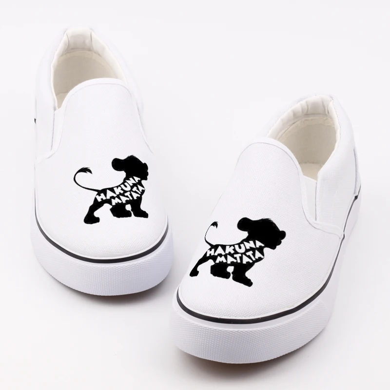 

Funny Design Anime Lion Printed Canvas Shoes Harajuku Style Women Loafers Casual Flat Walking Shoes Comfortable Espadrilles