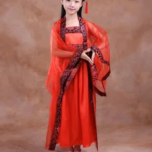 Детская национальная одежда для девочек, костюм на древней сцене, китайский народный танец, танцы клиентов, волшебный Древний китайский костюм