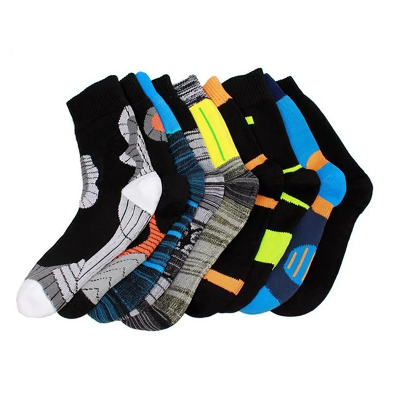 Image 2017 Waterproof Socks Men Water Cycling Socks Climbing Hiking Skiing Socks Women Knee High Orange Coolmax Outdoor Dry fast Socks