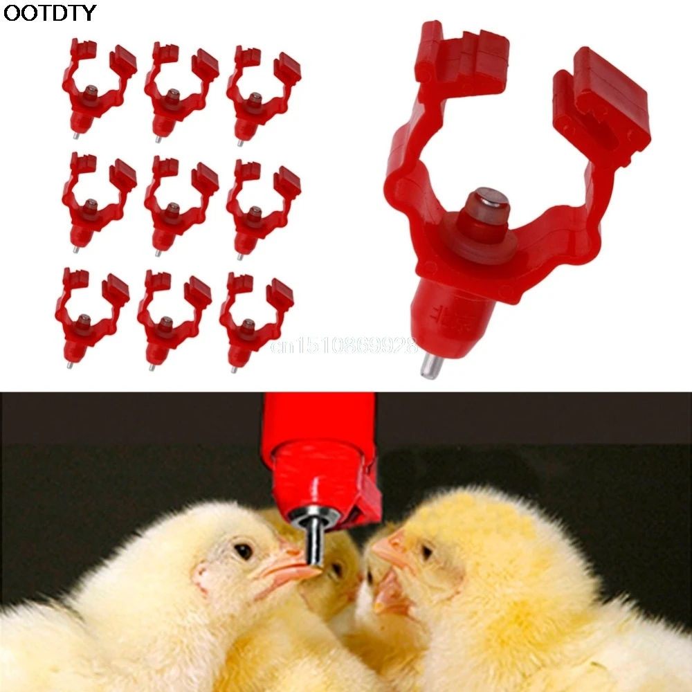 New 10pcs Set Automatic In Poultry Chicken Duck Water Nipple