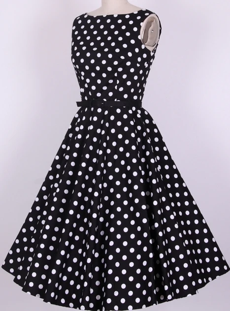 VJGOAL Robe Retro Audrey Hepburn,Vintage 1950S Audrey Hepburn Robe De Soir/éE Cocktail,/À Pois Style Femme Robes Soir/éE