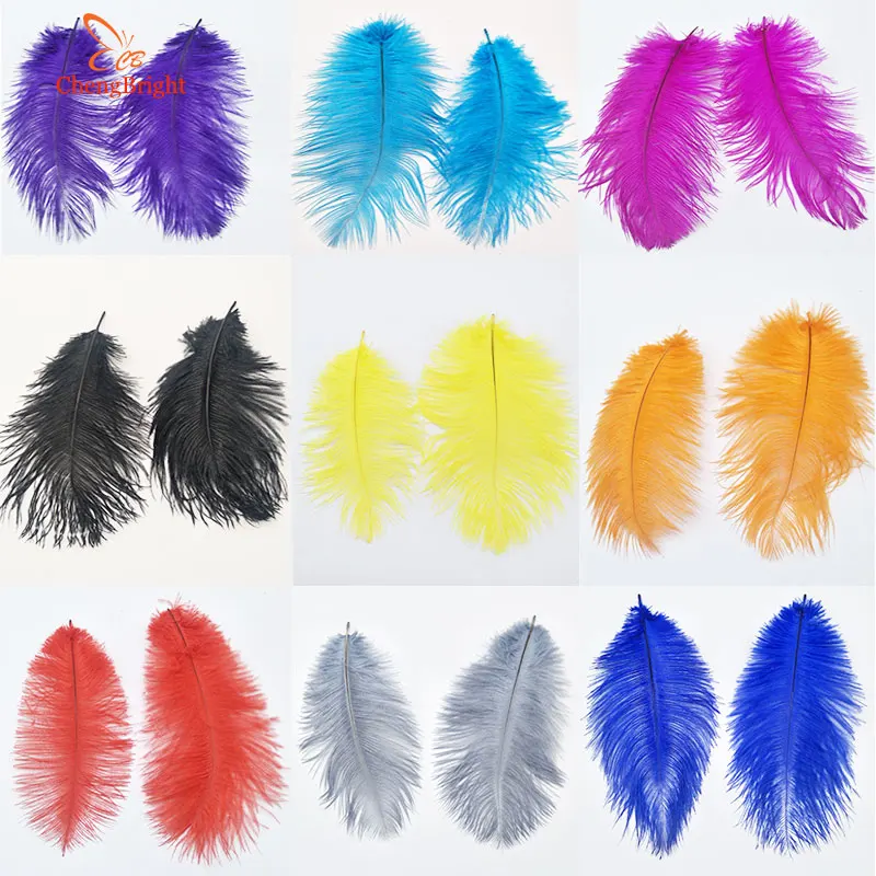 

ChengBright 10Pcs 20-25CM/8-10inch Real Ostrich Feathers for DIY Jewelry Craft Making Wedding Party Decor Accessories Wedding