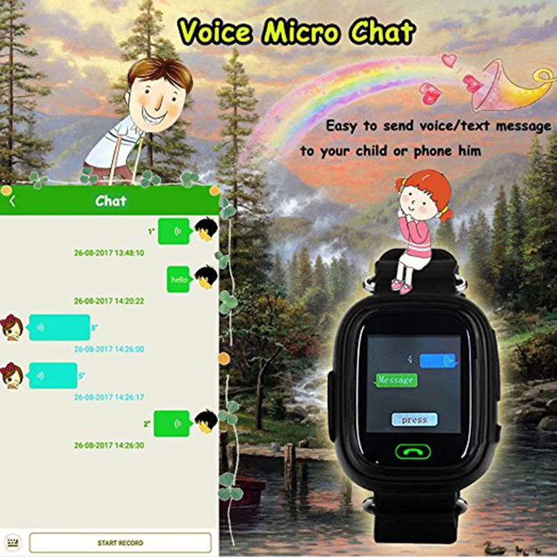 Q90 gps малыш Смарт часы Baby анти потерянный местоположение трекер SOS телефон Фитнес
