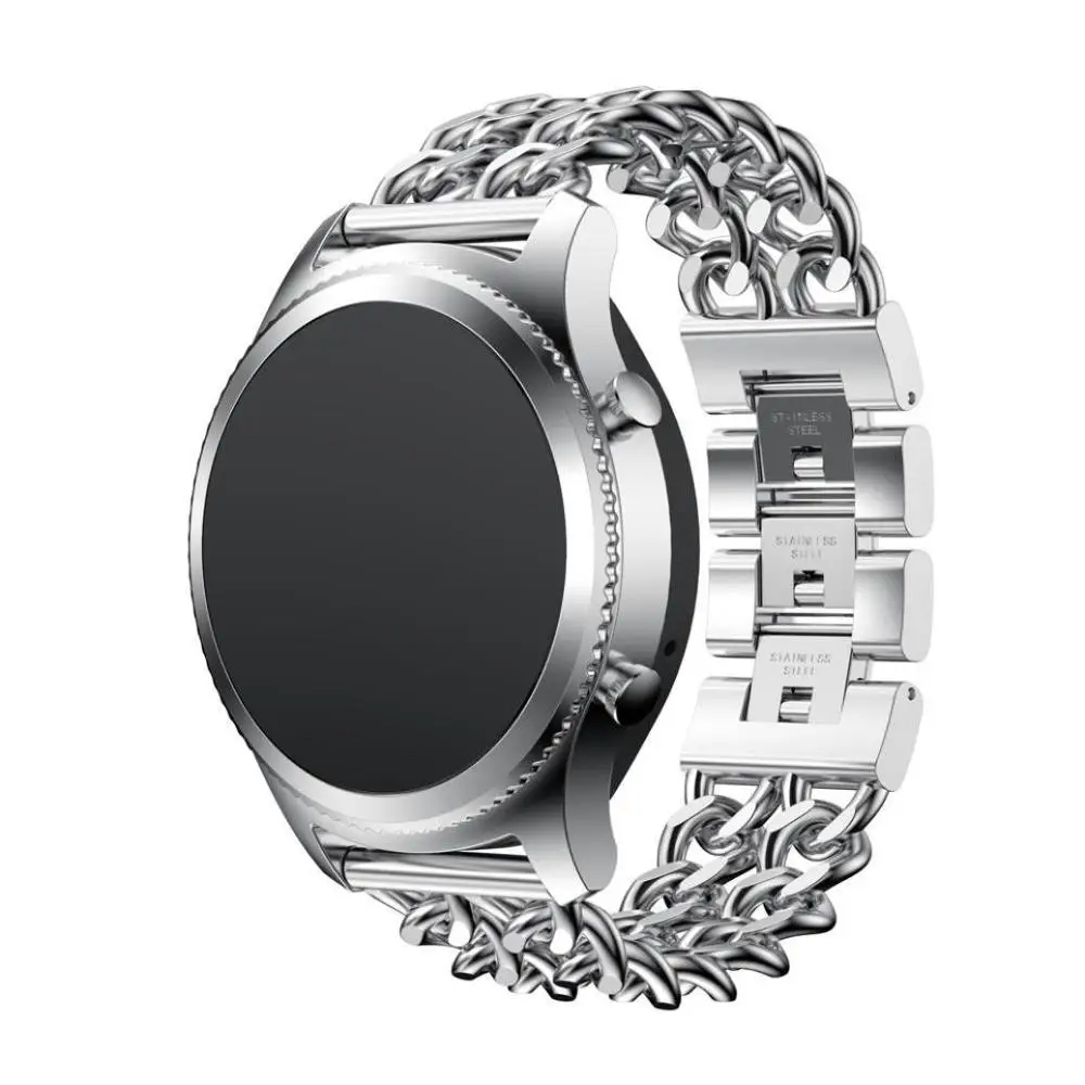 

22mmWidth Stainless Steel Band for Samsung Gear Sport S2 S3 Galaxy 42mm 46mm Watch Strap Metal Wristband AW821