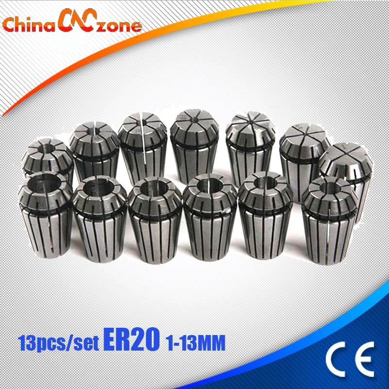 

ER20 Collet 13PCS ER20 Collet Set (1-13mm) for CNC milling lathe tool and spindle motor CNC Workholding Engraving & Milling