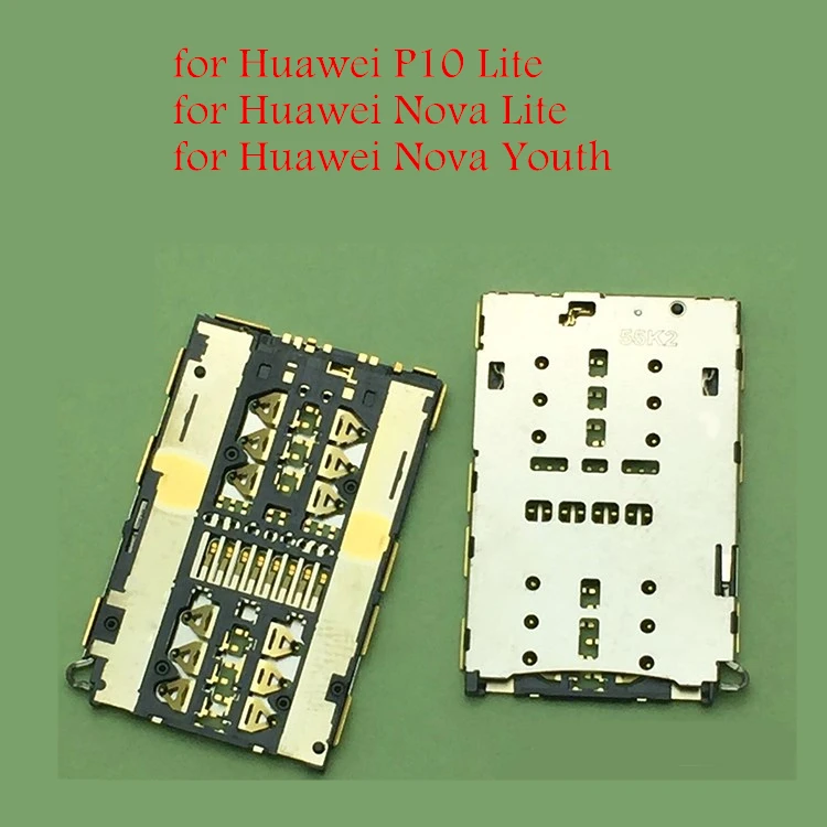 

for Huawei P10 Lite SIM Card Reader Card Slot Tray Holder Connector Socket for Huawei Nova Lite Card Reader Repair Spare Parts