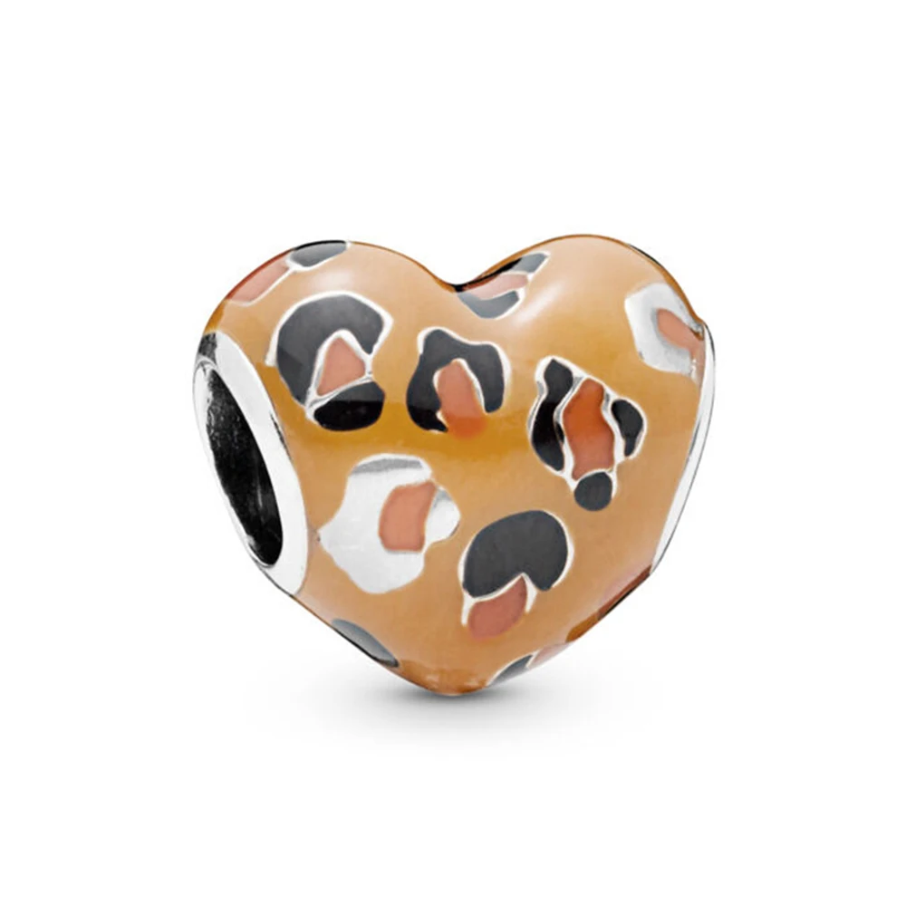 

Spotted Heart Charm 100% Real 925 Sterling Silver Spotted Heart Charms Fit Brand Bracelet Diy Jewelry