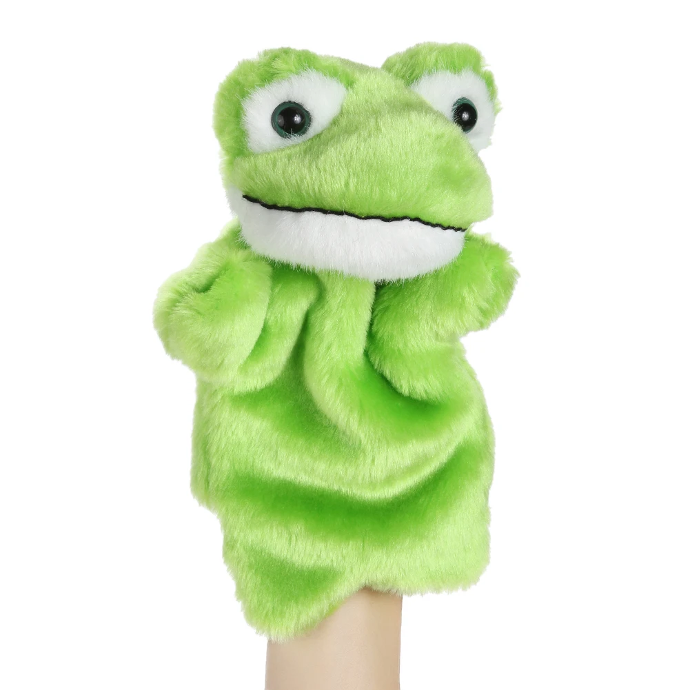 

Cute Frog Hand Puppet Baby Bedtime Story Soft Doll Kids Child Educational Plush Toy