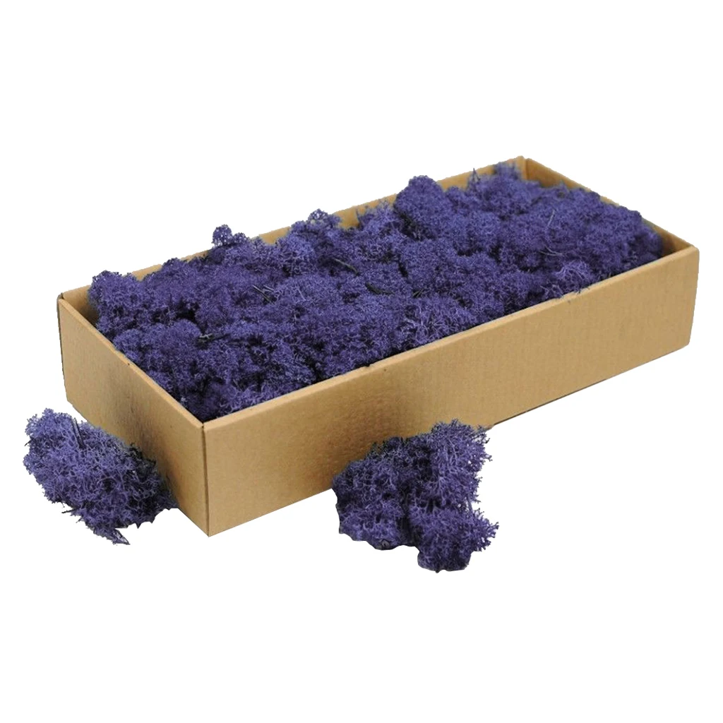 Colorful Artificial Moss Plant DIY Dried Reindeer Moss Floral Crafts Flowers for Plant Pot Garden Home Wedding Decor