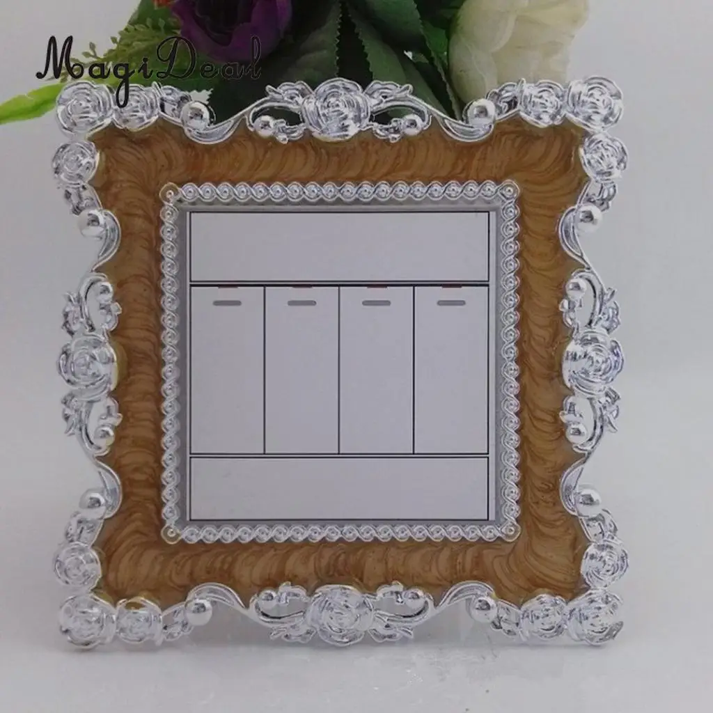Home Floral Switch Cover Square Shaped Switch Wall Light Socket Stickers bedroom Living Room Art Decor
