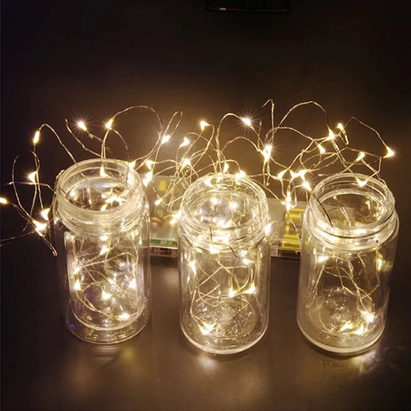 

2M 5M 10M LED 3AA Battery Operated Copper Wire Colorful Tiny String Fairy Light for Christmas Holiday Wedding Party Decoration