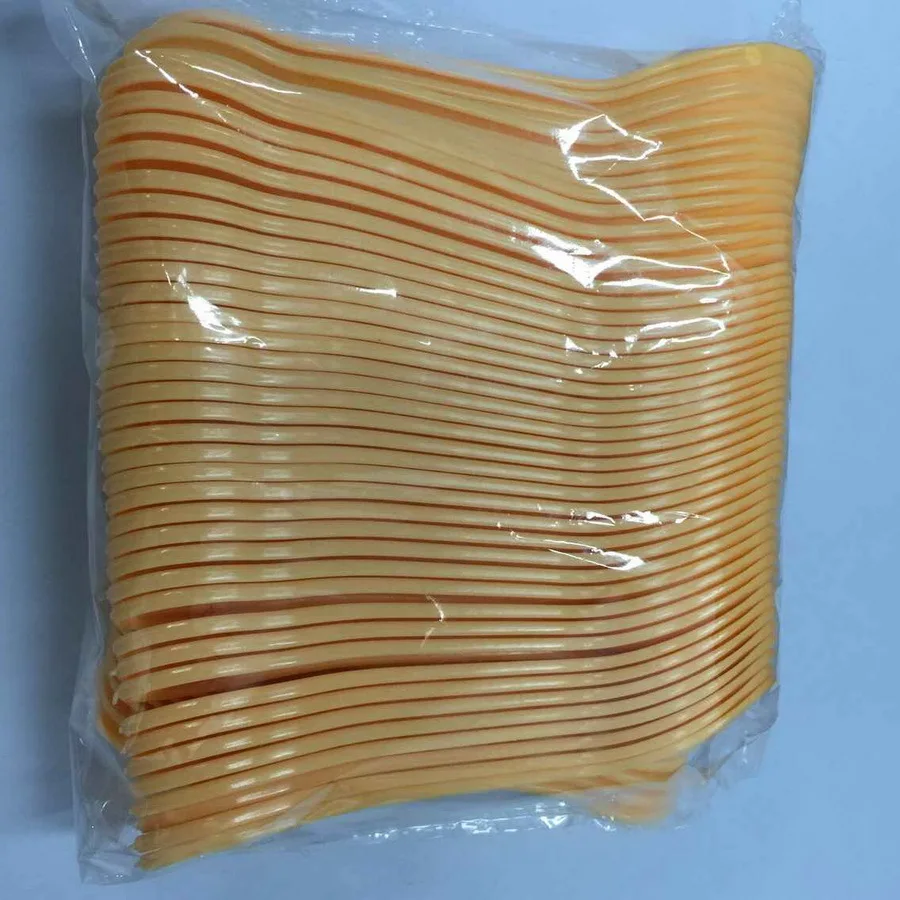 90pcs/lot Individually wrapped disposable plastic ice cream spoon thick transparent candy bar spoon