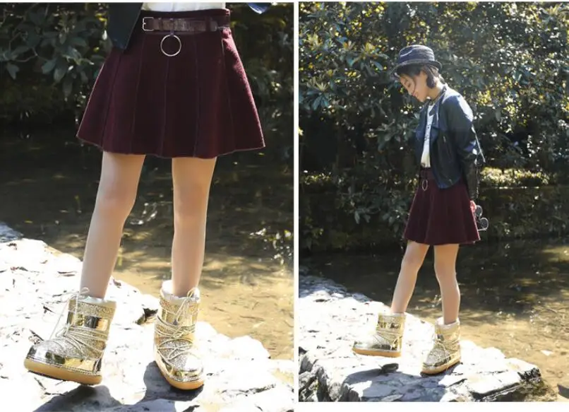 Новые зимние ботинки; Брендовые женские зимние ботинки; нескользящие Водонепроницаемые гибкие женские модные повседневные ботинки; безопасная обувь с блестками; k1