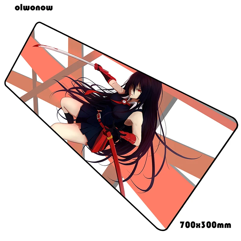 Size 700x300x3mm Коврик для мыши akame ga kill 700x300x3 мм, коврик для мыши для ноутбука, компьютера, геймпада, Эргономичный игровой коврик для мыши, офисный коврик для мыши - Цвет: Size 700x300x3mm