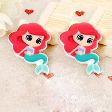 100 шт./лот 39x27 мм мультфильм смолы Flatback Кнопка для волос бант Центр Ремесло Скрапбукинг sc229