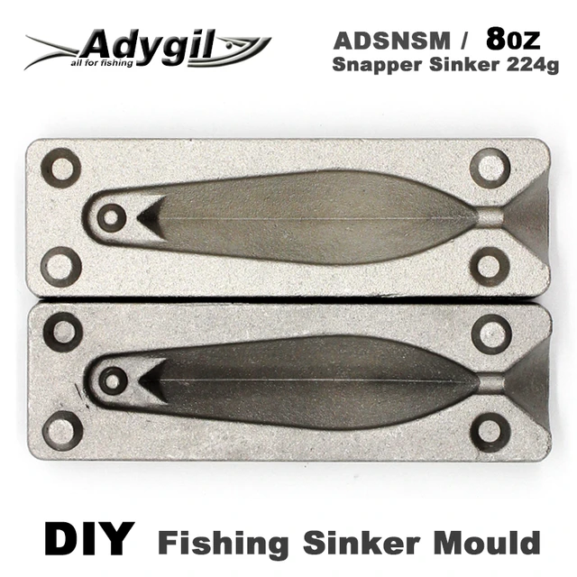 Adygil DIY Fishing Snapper Sinker Mould ADSNSM/Medium Combo