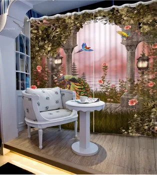 

Beautiful Photo Fashion Customized 3D Curtains Modern Home Decoration Blackout 3D Curtain stereoscopic