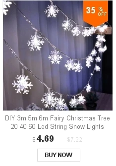 Сказочная Рождественская елка DIY 3 м, 5 м, 6 м, 60 светодиодных гирлянд, снежные огни, новогоднее праздничное украшение, гирлянда со звездами, вечерние гирлянды, Декор для дома