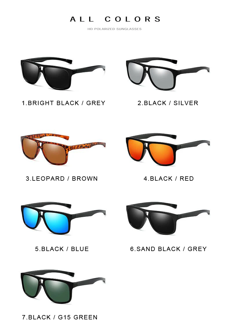 Высокое качество Квадратные Солнцезащитные очки Для мужчин поляризованных солнцезащитных очков Для мужчин для вождения зеркала покрытие