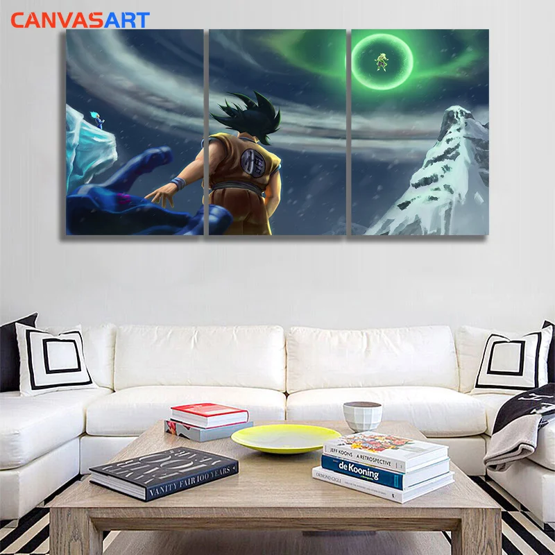 Холст книги по искусству японского аниме Dragon Ball Супер Гоку и Вегета Vs Broly стены
