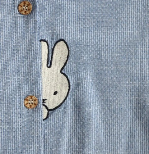 Женские рубашки Kawaii Женская винтажная полосатая рубашка с вышитым милым
