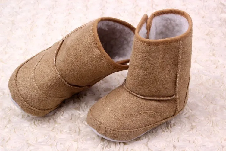 1 пара модных зимних Противоскользящих ботинок с хлопковой подкладкой; обувь для малышей; мягкая детская подошва; Наивысшее качество