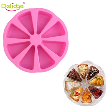 

Delidge 1 pc 8 Holes Round Shape Cake Mold DIY Silicone Non-Stick 3D Muffin Cases Cup Cake Cupcake Liner Baking Mold