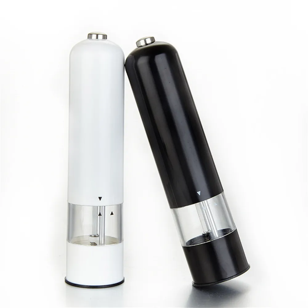 

Electric salt and pepper grinder set with LED light battery operated pepper mill with adjustable coarseness