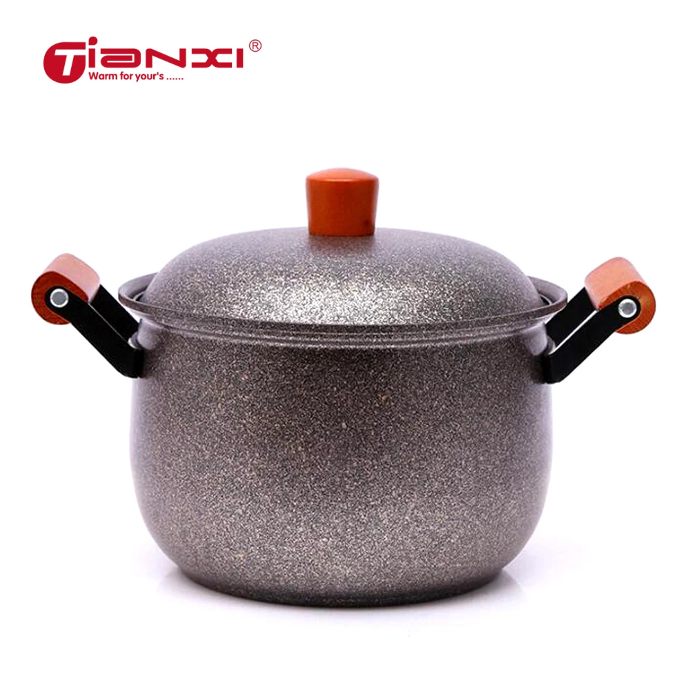 20cm Soup Stock Pots Kitchen Daily Pot Non Stick Clam Rice Tail Single Rice Stone European Rice