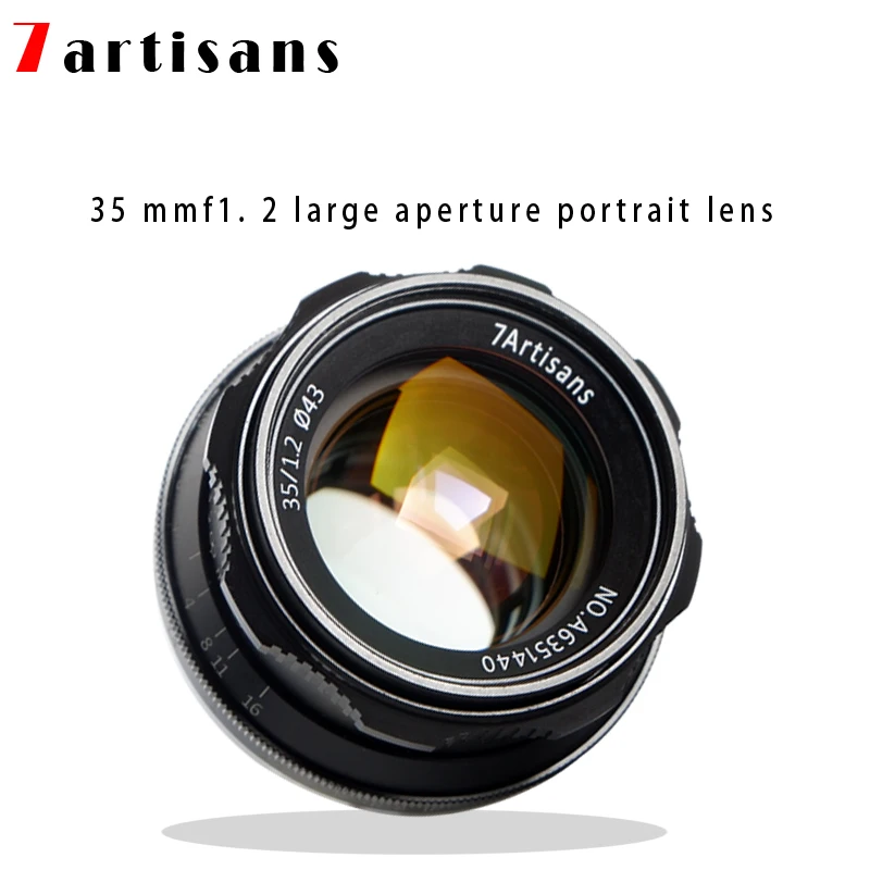 

7 artisans 35mm F1.2 Manual APS-C Fixed Lens To Mount And Mount Canon EOS-M Mount Fuji FX Mount Hot Sale Free Shipping