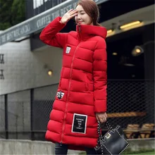 2016 New Plus Size Winter Wadded Jacket Women Thick Warm Hooded Long Down Cotton padded Jacket