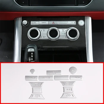 

13pcs Alloy Air Conditioner Button Patch Trim For Range Rover Vogue 2013-2017 For Range Rover Sport 2014-2017 Car Accessories