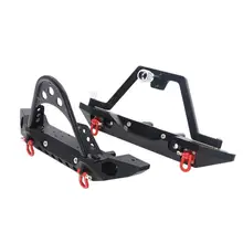 2019 Aluminum Front Rear Bumper Bull Bar W/ Spare Tire Carrier For 1:10 Axial SCX10 JEEP SCX10 II 90046 90047 TRX-4 TRX4 RC Car цена 2019 Aluminum Front Rear Bumper Bull Bar W/ Spare Tire Carrier For 1:10 Axial SCX10 JEEP SCX10 II 90046 90047 TRX-4 TRX4 RC Car цены онлайн