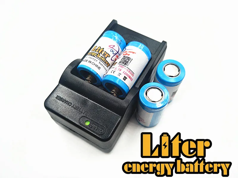 Литровая батарея ICR 18350 литиевая 3 7 V 1200mAh перезаряжаемая + зарядное устройство для
