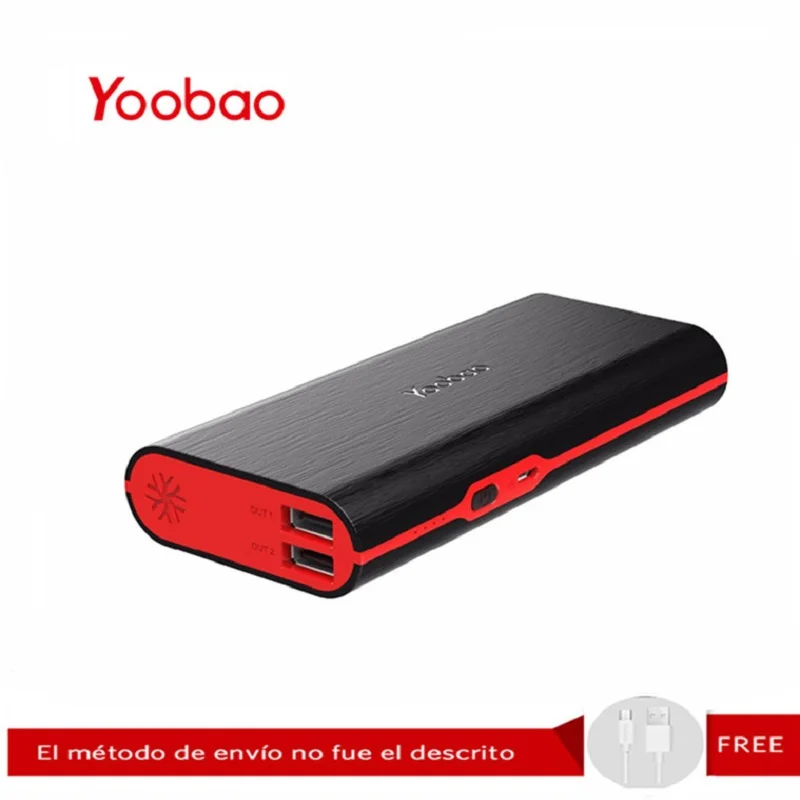 

Yoobao M10 10000mAh Mobile Power Bank 5V/2A Battery Pack with 2 USB Output Emergency Portable Charger for iPhone 7 Xiaomi Redmi3