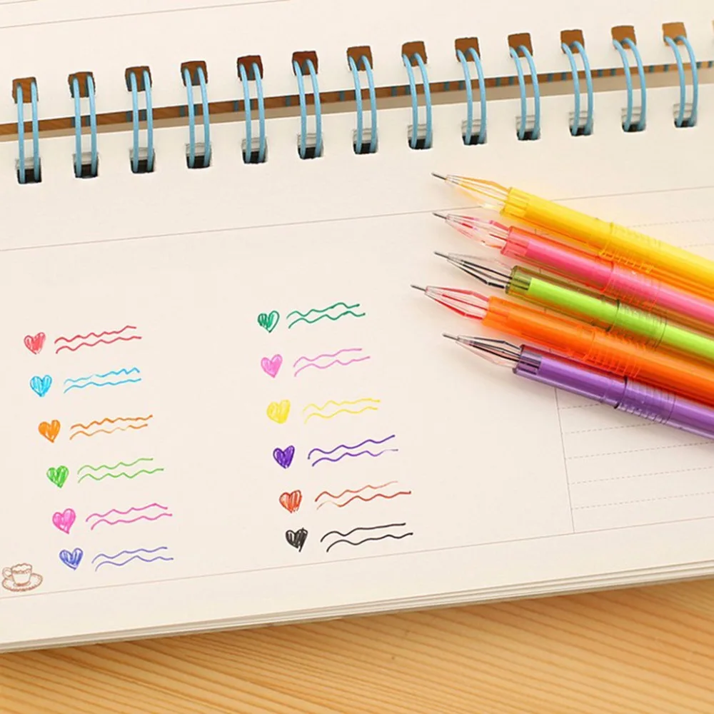 Алмазная гелевая ручка школьные принадлежности для рисования 12 цветных студенческие ручки конфетного цвета подарки