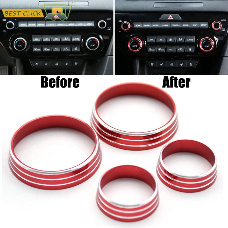 Аксессуары для Kia Sportage QL- A/C ручки панель управления Air Con переключатели нагреватель крышка циферблата кольцо Гарнир
