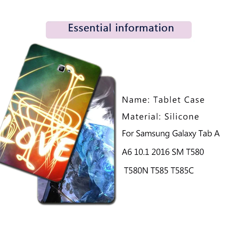 Чехол для планшета для Samsung Galaxy Tab A 7,0 9,7 10,1 A6 Sm-t585 Sm T580 T550 T555 Tab4 10,1 SM-T530 SM T530 силиконовые чехлы