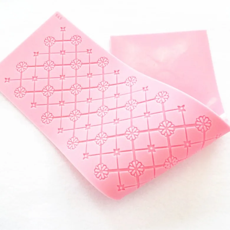 High Temperature Resistant Silicone Sugar Lace Mat Fondant Cake Molds For Pastry Cake Decorating Tools