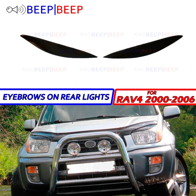 

Eyebrows for Toyota RAV4 2000-2005 on headlights cilia eyelash molding decoration car styling tuning accessories