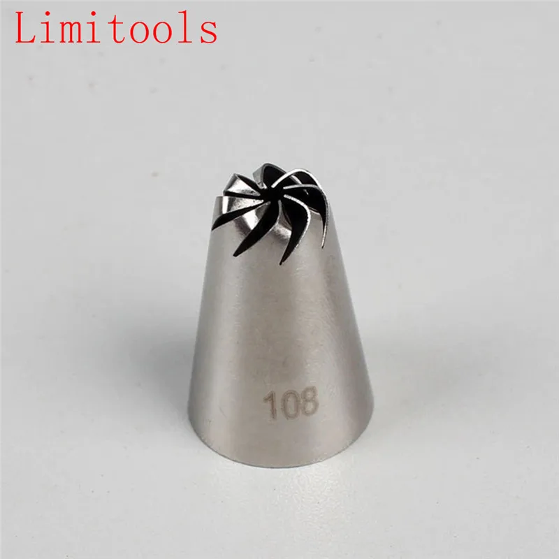 

#108 Stainless Steel Flower Icing Piping Nozzles Pastry Tips Set For Cake Cream Cupcake Decorating Tools
