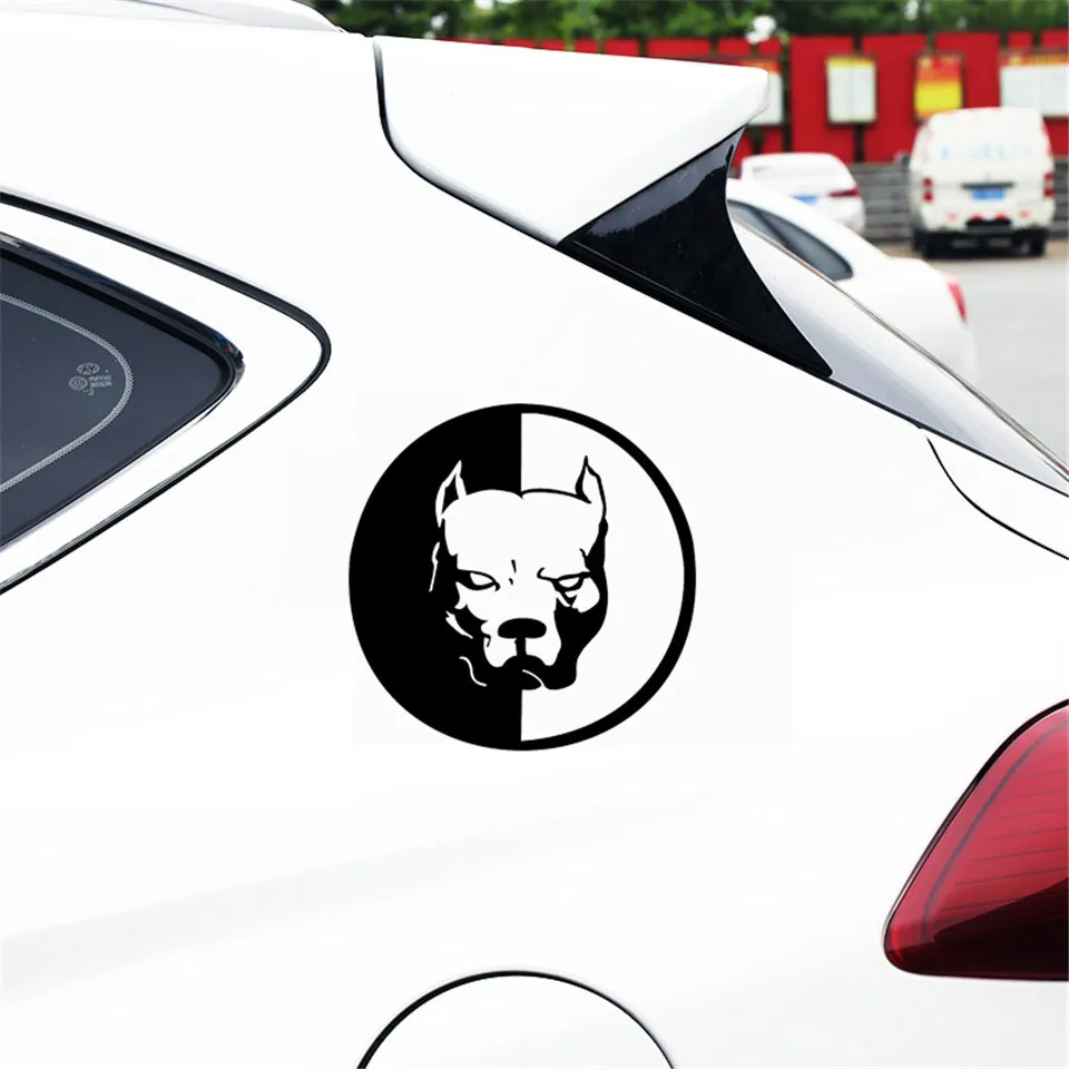Second Half Price Car Styling Stickers PITBULL Dog Car Stickiers and Decals 1414CM Car Body Window Decorations stickers (4)