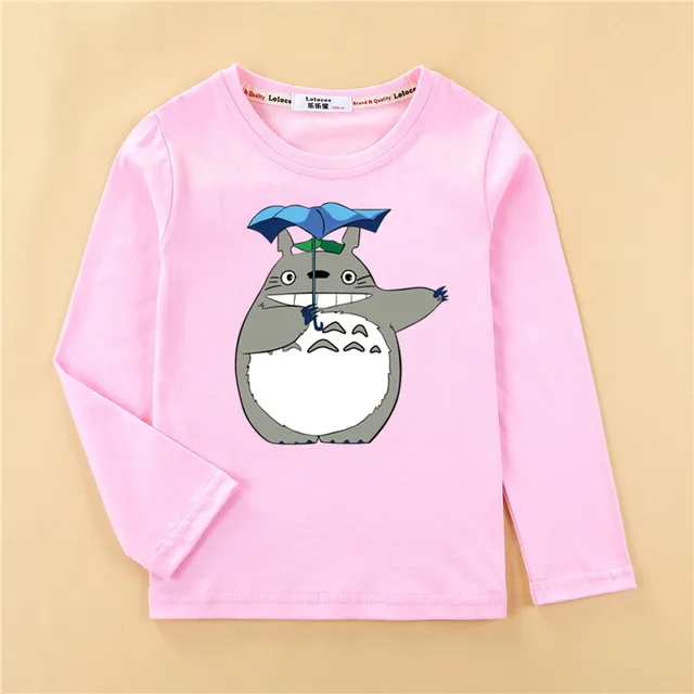 Boy Cute Cartoon 3D T Shirt Fun Totoro Print Kids New Tops Cotton Long Short Sleeve Baby Girl Clothes Spring Summer Tees Tshirts